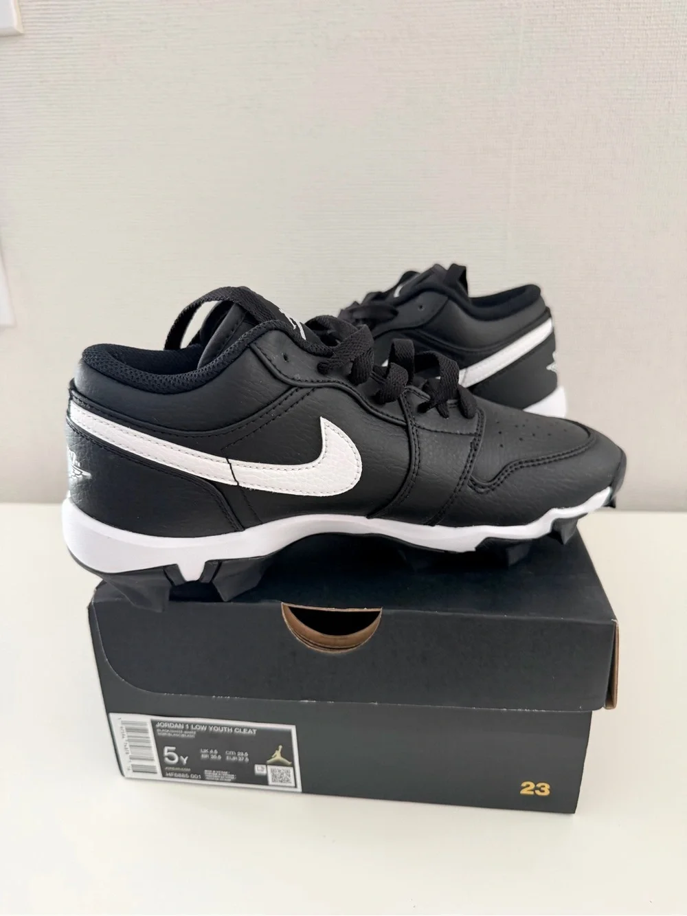 Jordan AJ 1 Low Cleats - youth 5 BRAND NEW